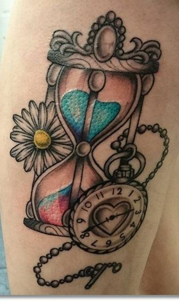 ideias de Tatuagem de relógio feminina