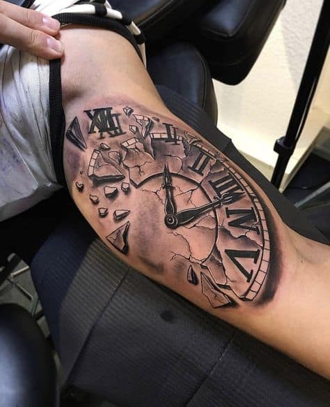 ideias de Tatuagem de relógio romano