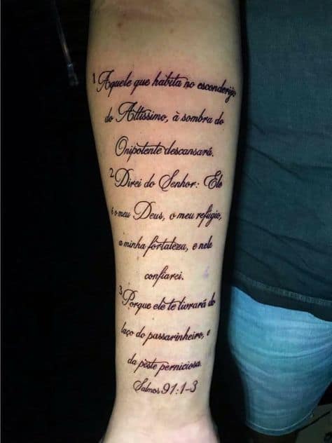 tatuagem salmo 91 simples
