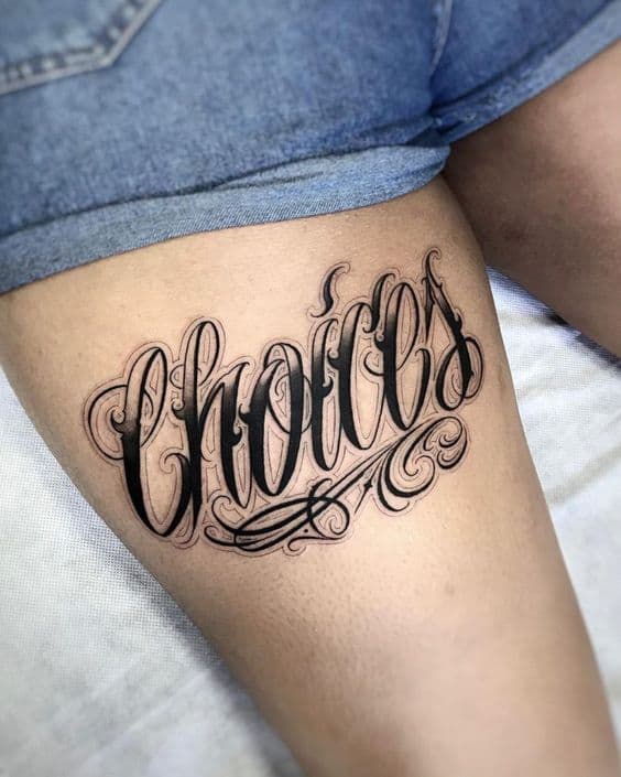 10 tattoo feminina grande lettering Pinterest