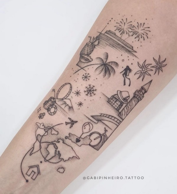 10 tatuagem de viagem @gabipinheiro tattoo