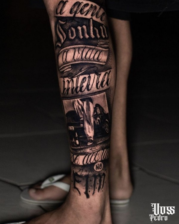 16 tatuagem Racionais na perna @pedrovoss