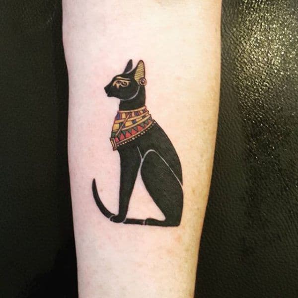 19 tatuagem de gato egípcio preto Pinterest