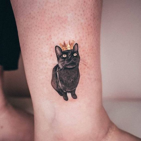 2 tattoo feminina gato preto Pinterest