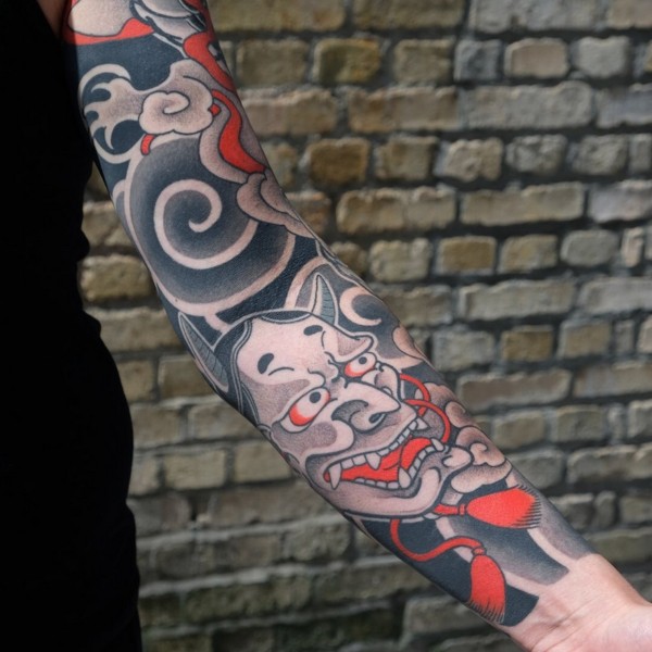 2 tatuagem Hannya braço @ubik tattoo