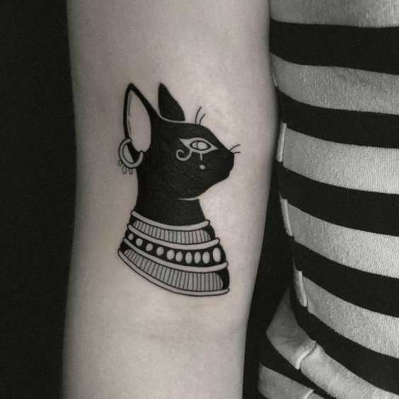 20 tatuagem gato preto egípcio Pinterest