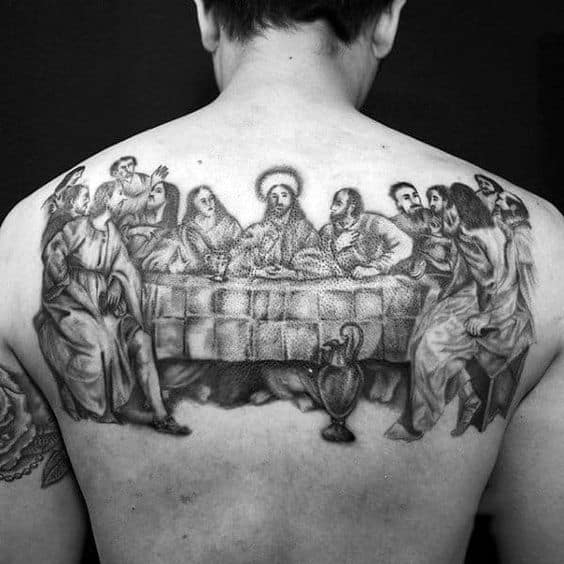 20 tatuagem nas costas santa ceia Pinterest