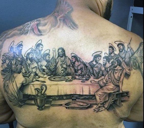 21 tattoo nas costas última ceia Pinterest