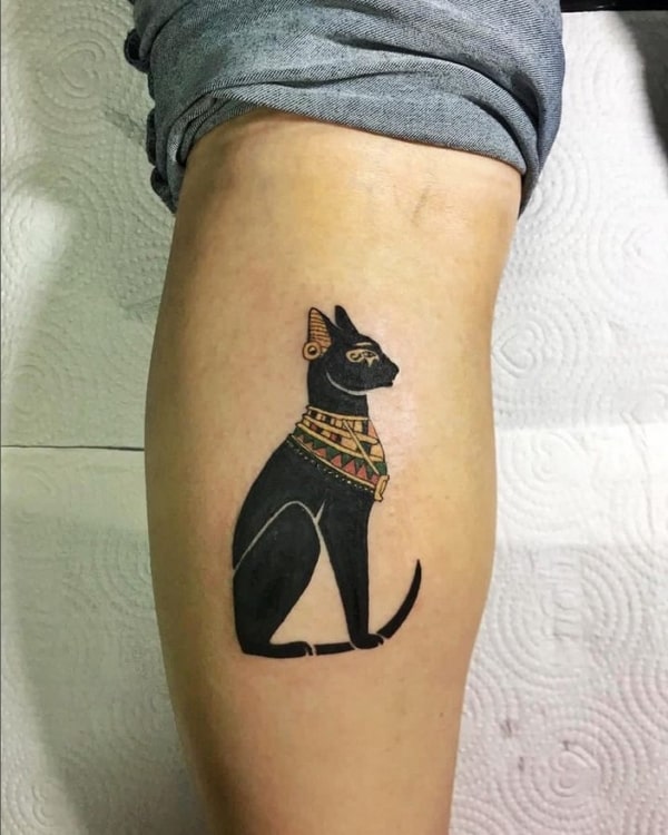 23 tattoo gato preto egípcio @bigbellwolf tattoo