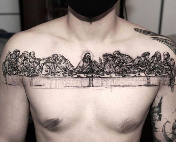 27 tatuagem masculina santa ceia Pinterest