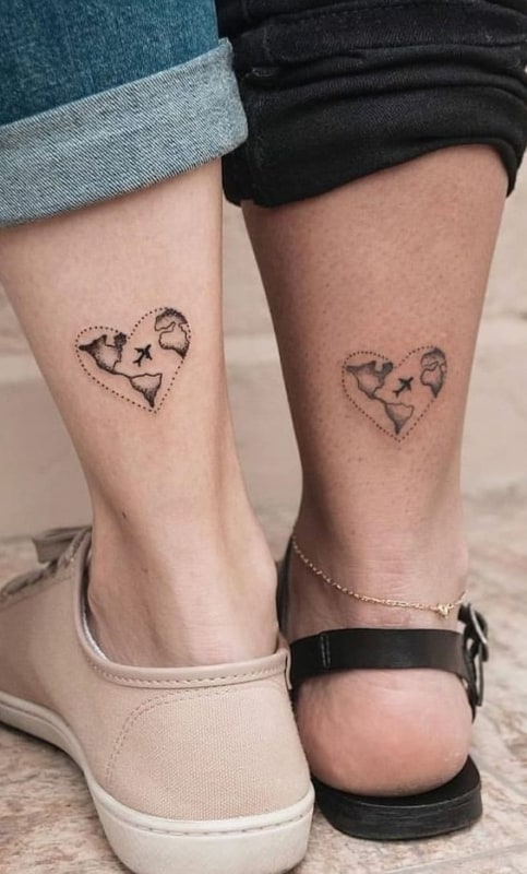 28 tattoo viagem amigas Pinterest