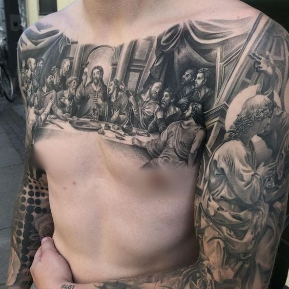 29 tatuagem masculina santa ceia Pinterest