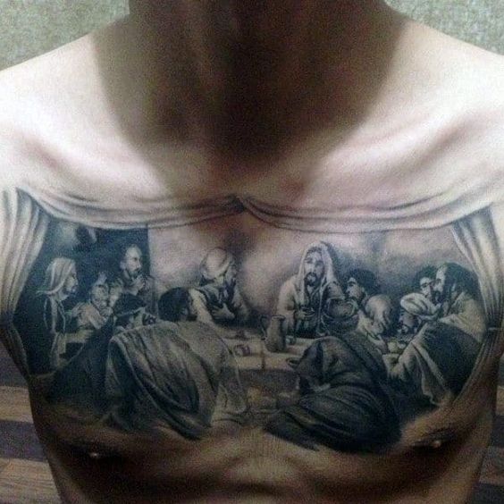 33 tatuagem masculina santa ceia Pinterest