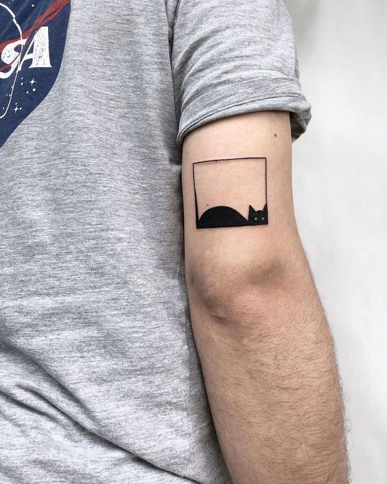 9 tattoo de gato preto masculina Pinterest